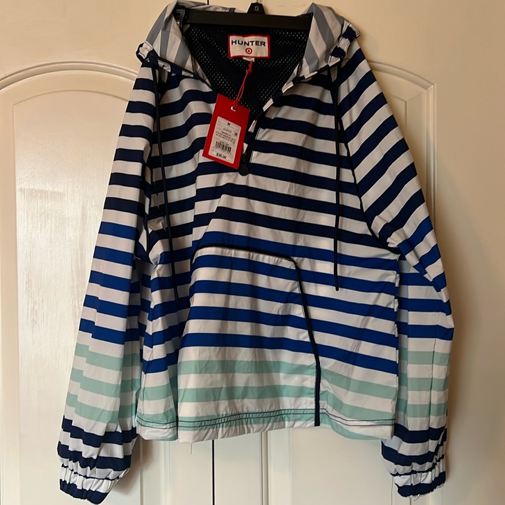 HUNTER TARGET STRIPE WINDBREAKER PULLOVER HOODIE